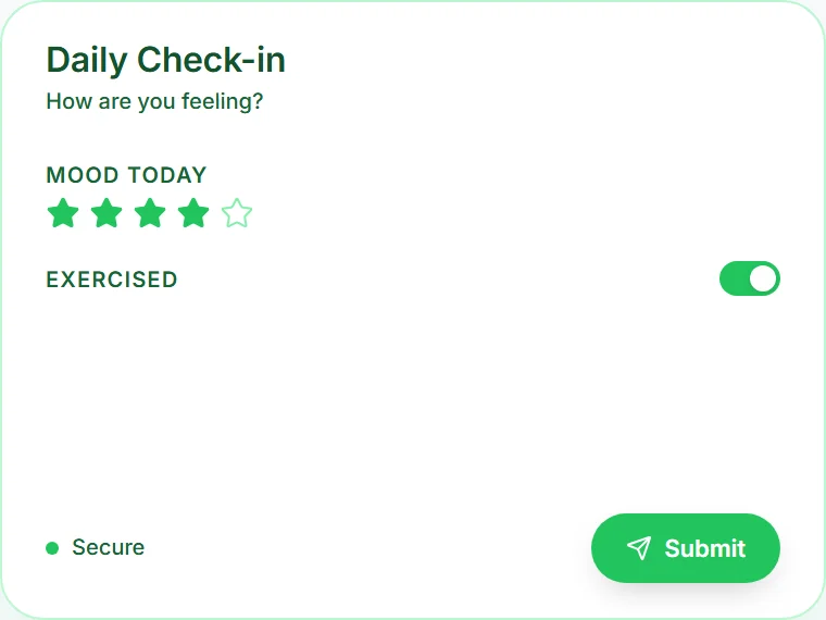 Preview of a mobile-friendly voice-enabled form